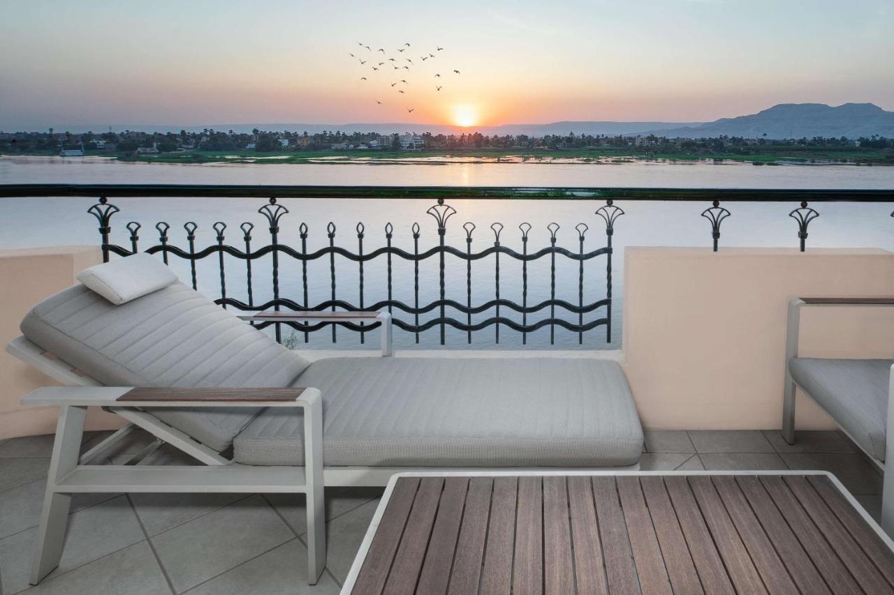Steigenberger Nile Palace Luxor - Convention Center Exterior photo View of the Nile from the balcony of a suite at the Four Seasons Hotel, Cairo